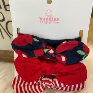 ❣️Bundles Baby Place Baby Girls VALENTINES Headbands Set of 3 NWT